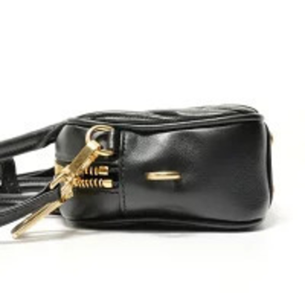 Miu Miu Arcadi Matelasse Leather Handbag Black